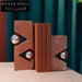 Elegant Red Marble & Metal Art Decor Bookends for Home