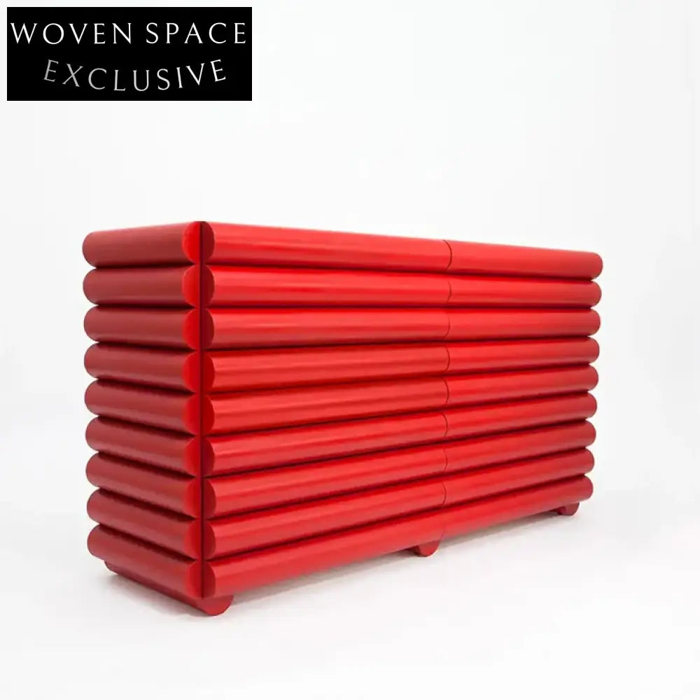 Elegant Red Solid Wood Console Table with Storage for Living Room Entryway