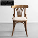 Elegant Retro Bentwood Thonet Style Dining Chair with Padded Leather Seat