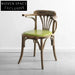 Elegant Retro Bentwood Thonet Style Dining Chair with Padded Leather Seat