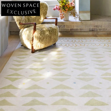 Elegant Retro Geometric Pattern Living Room Bedroom Handmade Polyester Area Rug