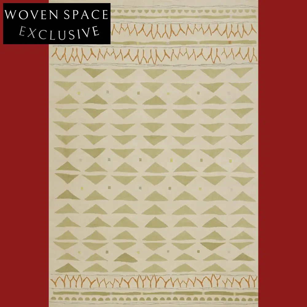 Elegant Retro Geometric Pattern Living Room Bedroom Handmade Polyester Area Rug