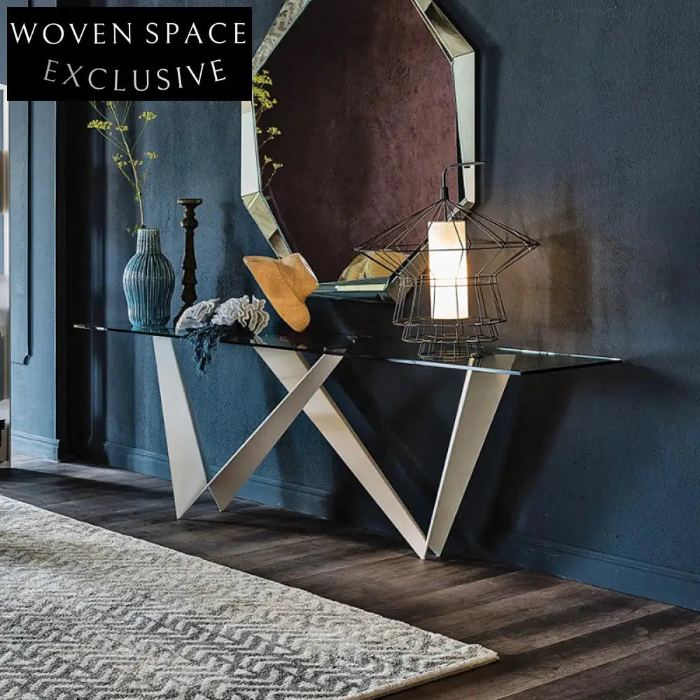 Elegant Retro Hallway Corner Entryway Accent Console Table