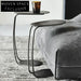 Elegant Retro Metal C-Shape Side Accent Coffee Table for Living Room