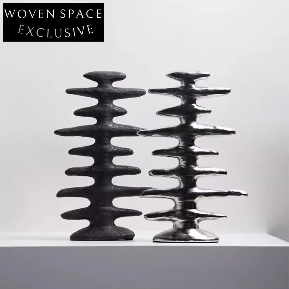 Elegant Retro Minimalist Ceramic Tabletop Art Deco Figurine for Modern Home Decor