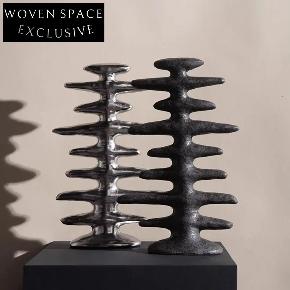 Elegant Retro Minimalist Ceramic Tabletop Art Deco Figurine for Modern Home Decor