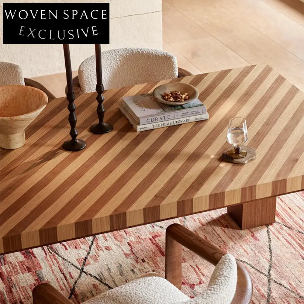 Elegant Retro Solid Ash Wood Simple Design Restaurant Cafe Dining Table