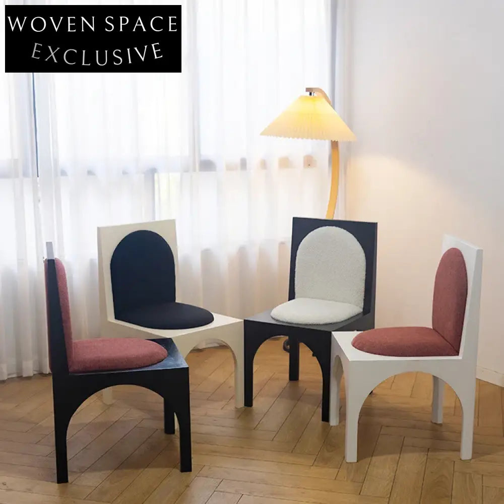 Elegant Retro Solid Wood High Back Leather Modern Stylish Dining Chair