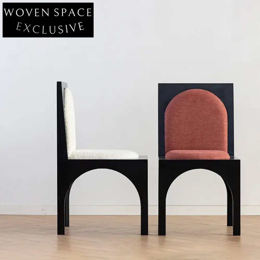 Elegant Retro Solid Wood High Back Leather Modern Stylish Dining Chair