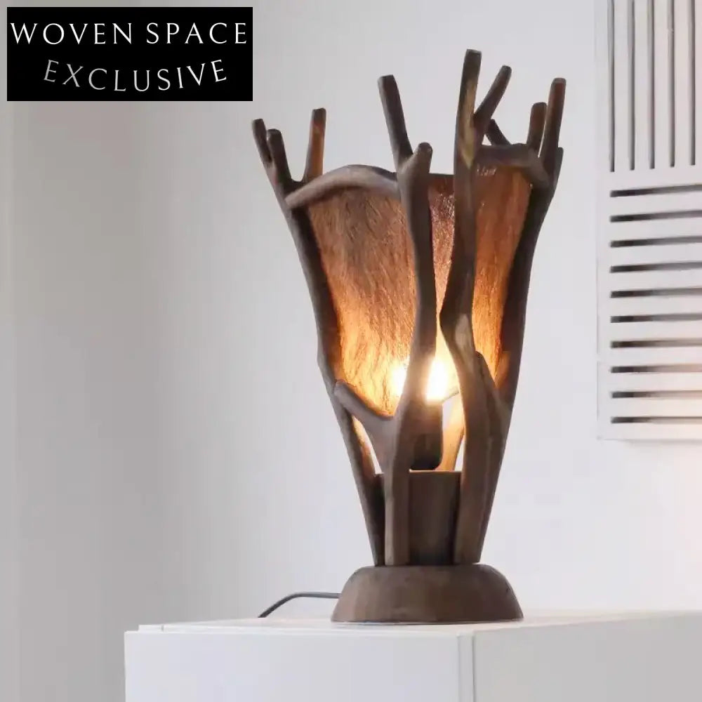 Elegant Retro Tree Branch LED Table Lamp for Living Room Decor