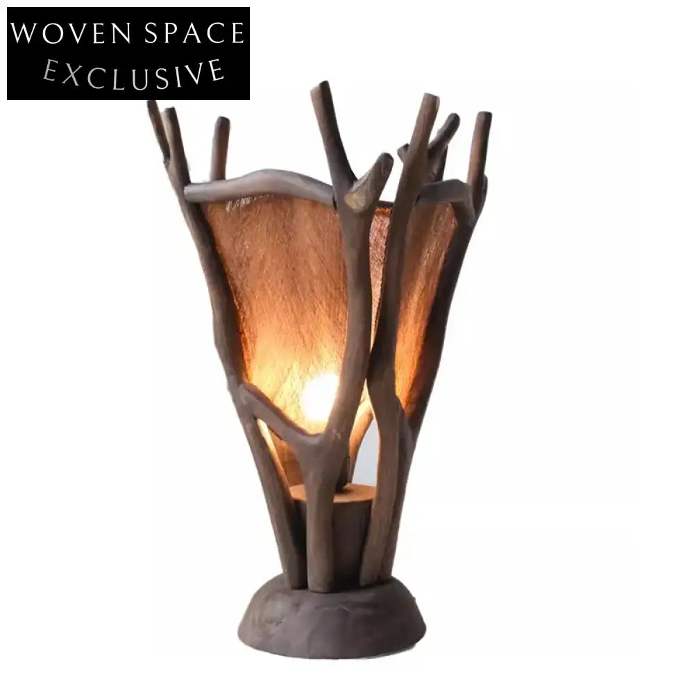 Elegant Retro Tree Branch LED Table Lamp for Living Room Decor