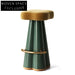 Elegant Retro Velvet Fabric High Bar Stool for Kitchen & Cafe Seating