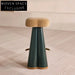 Elegant Retro Velvet Fabric High Bar Stool for Kitchen & Cafe Seating