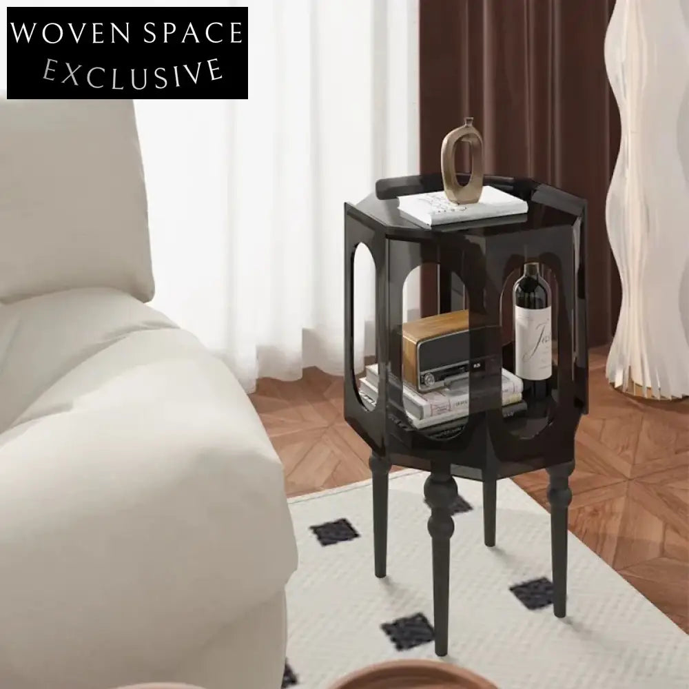Elegant Round Acrylic & Solid Wood Coffee Table for Modern Living Rooms