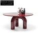 Elegant Round Beech Wood Arch Design Dining Table for Restaurants & Homes