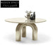 Elegant Round Beech Wood Arch Design Dining Table for Restaurants & Homes