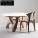 Elegant Round Beech Wood Dining Table for Modern Home Living Room