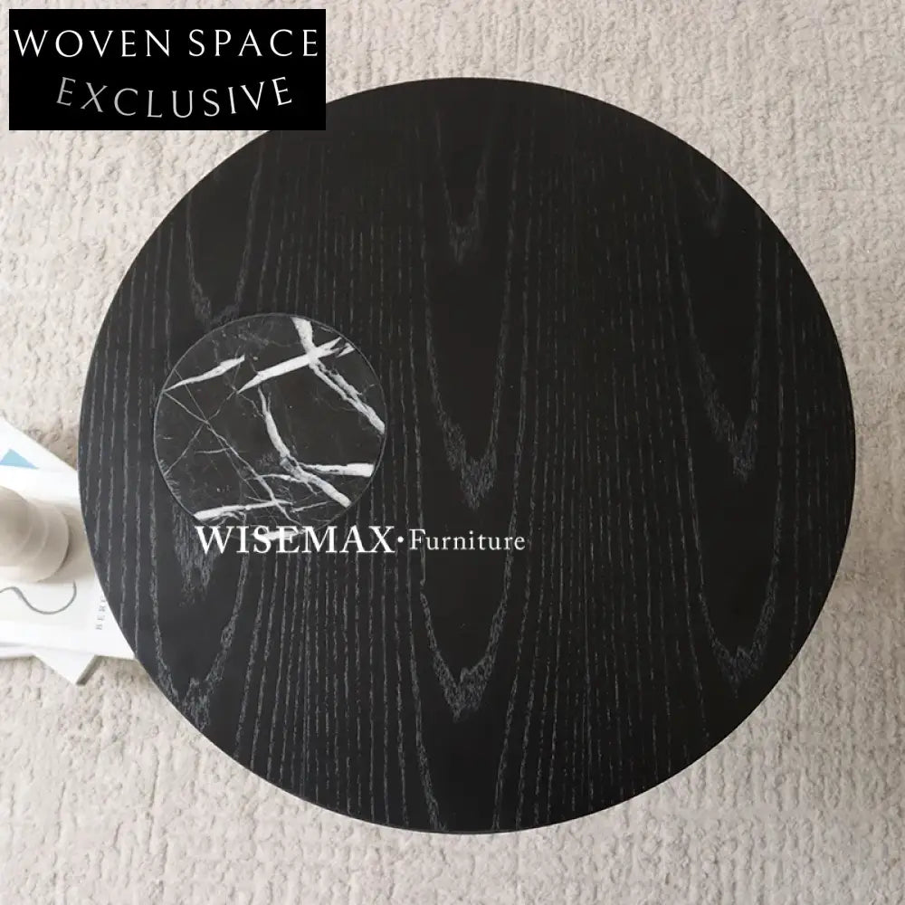 Elegant Round Calacatta Viola Marble Coffee Table