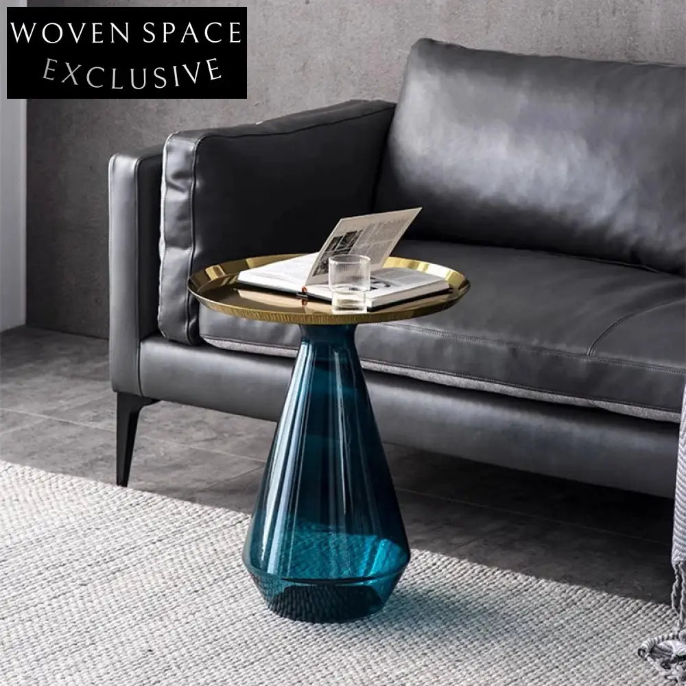 Elegant Round Glass Coffee Table Set Modern Luxury End Tables for Living Room