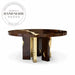 Elegant Round Mahogany Veneer Modern Luxury Dining Table Set