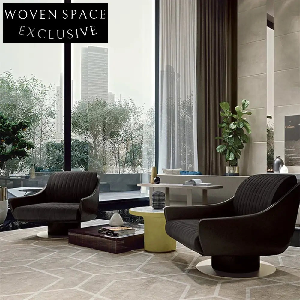 Elegant Round Marble Coffee Side Table with Luxurious Leather Base for Living Rooms