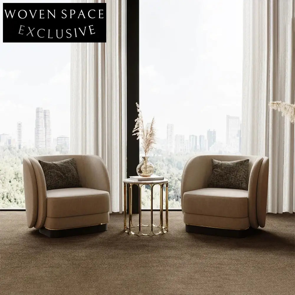 Elegant Round Marble Coffee Table with Stainless Steel Base for Living Room