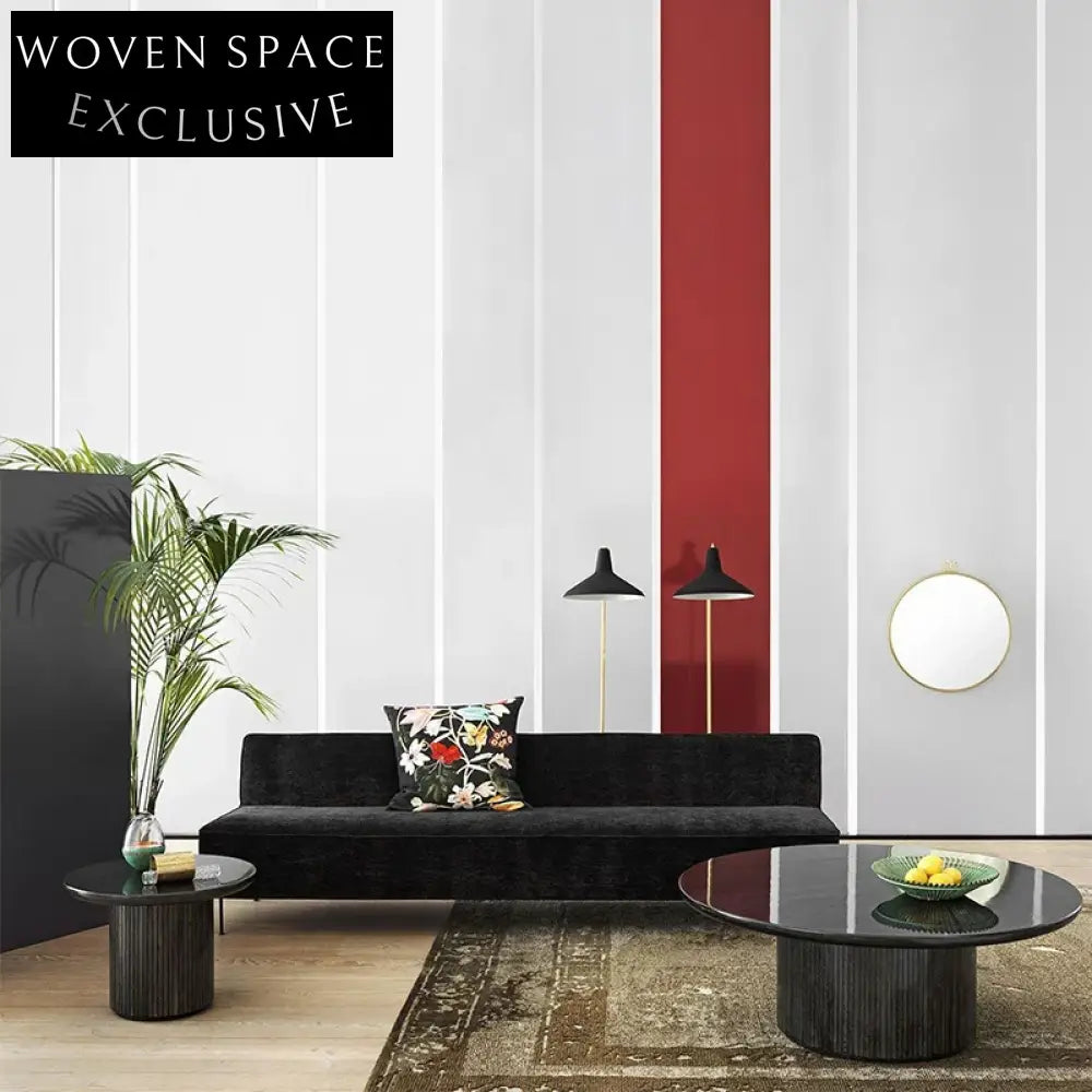 Elegant Round Marble Top Coffee Table, Wood Base for Modern Homes