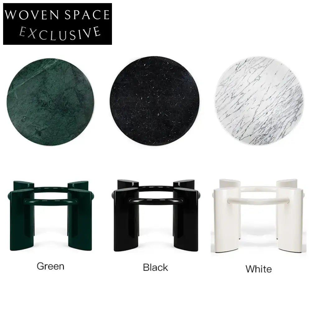 Elegant Round Marble Top Metal Living Room Center Coffee Table