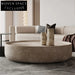 Elegant Round Marble Travertine Coffee Table for Modern Living Room Decor