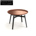 Elegant Round Metal Steel Italian Modern Accent Coffee Table