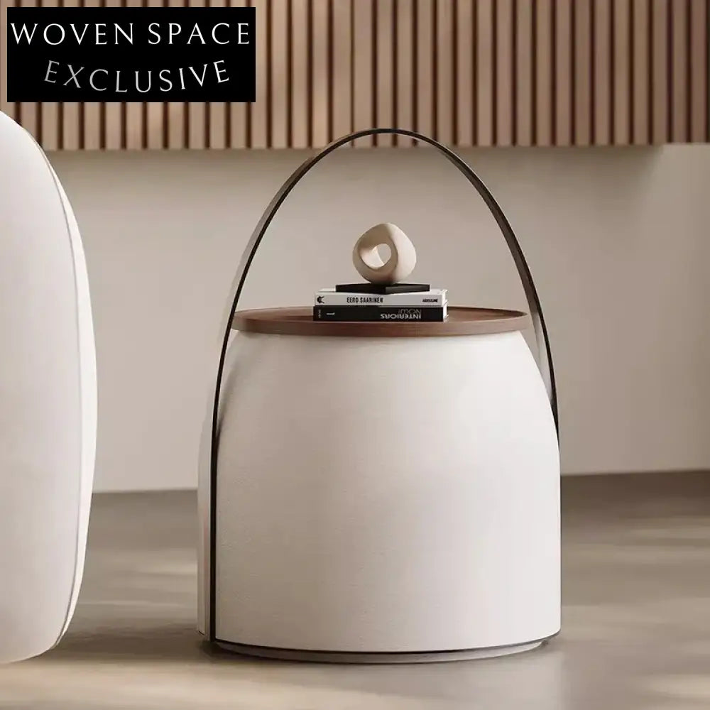 Elegant Round Metal Wooden Side Table for Modern Home Living Room Decor