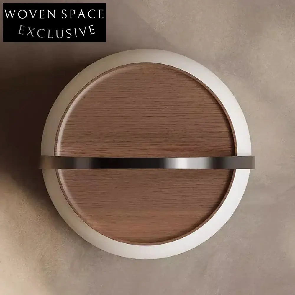 Elegant Round Metal Wooden Side Table for Modern Home Living Room Decor