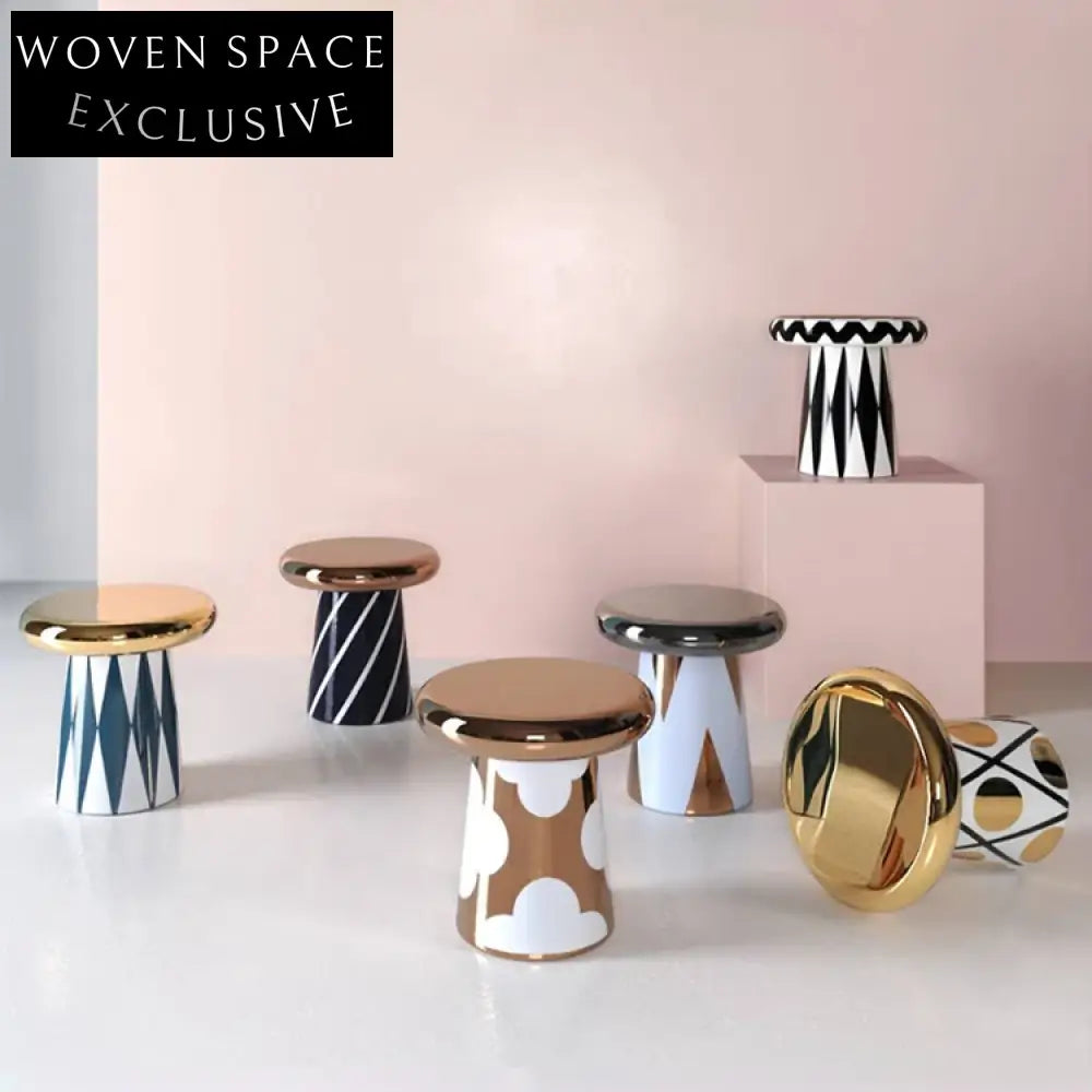 Elegant Round Mushroom Designer Coffee Table for Living Room Modern Decor