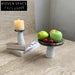 Elegant Round Natural Marble Mushroom Candle Holder Display Tray