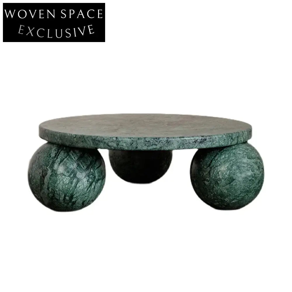 Elegant Round Natural Marble Travertine Coffee Table for Modern Homes