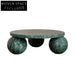 Elegant Round Natural Marble Travertine Coffee Table for Modern Homes