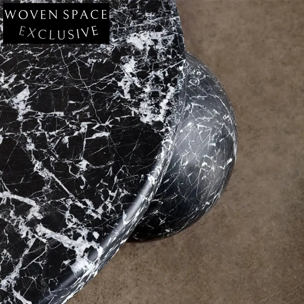 Elegant Round Natural Marble Travertine Coffee Table for Modern Homes