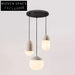 Elegant Round Natural Travertine Stone LED Ceiling Pendant Light for Homes
