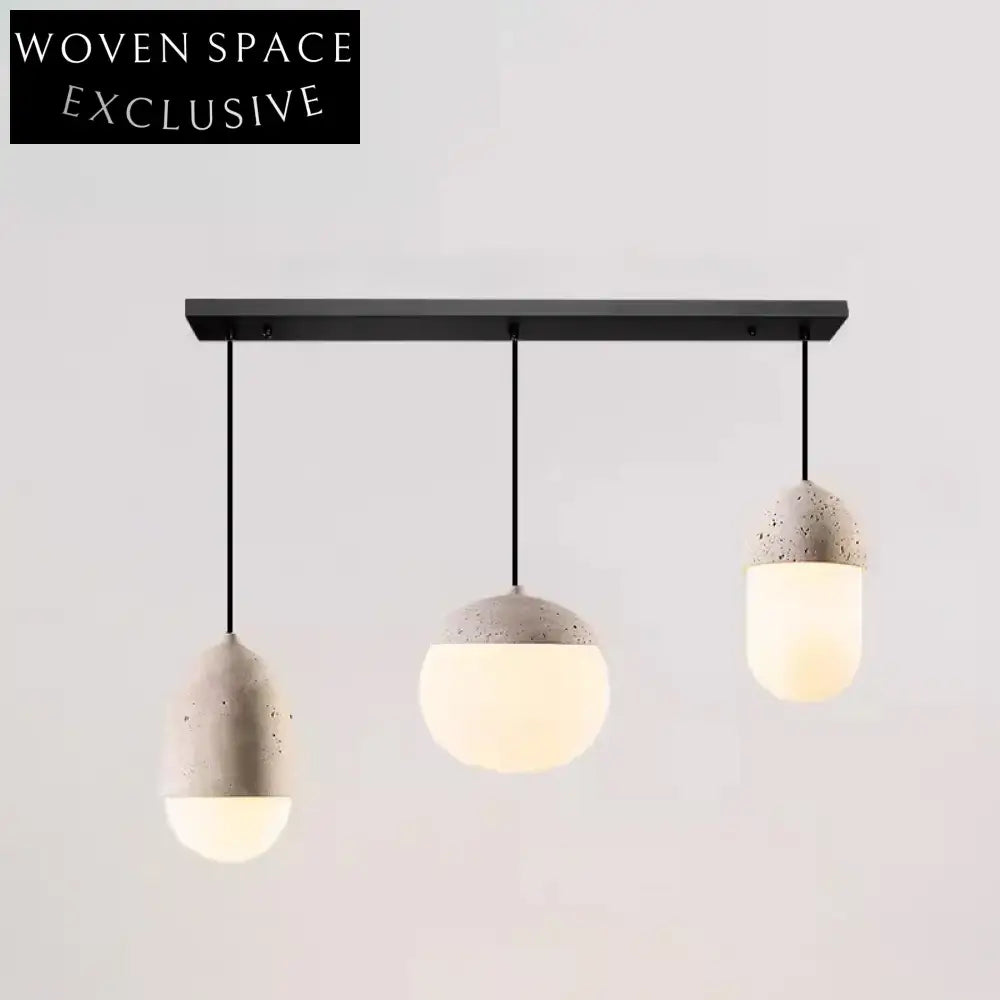 Elegant Round Natural Travertine Stone LED Ceiling Pendant Light for Homes