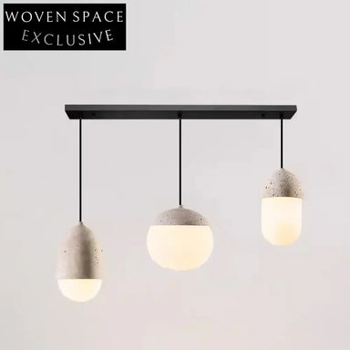 Elegant Round Natural Travertine Stone LED Ceiling Pendant Light for Homes