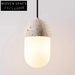 Elegant Round Natural Travertine Stone LED Ceiling Pendant Light for Homes