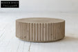 Elegant Round Wooden Coffee Table - Designer Solid Pine Centerpiece Furniture
