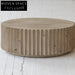 Elegant Round Wooden Coffee Table - Designer Solid Pine Centerpiece Furniture