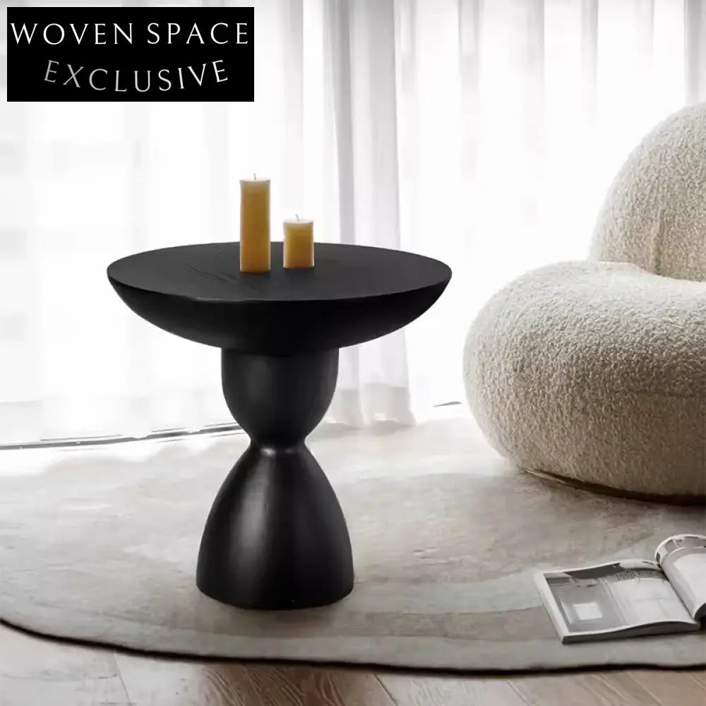 Elegant Round Solid Wood Coffee Table, Stable Base, Modern Living Room