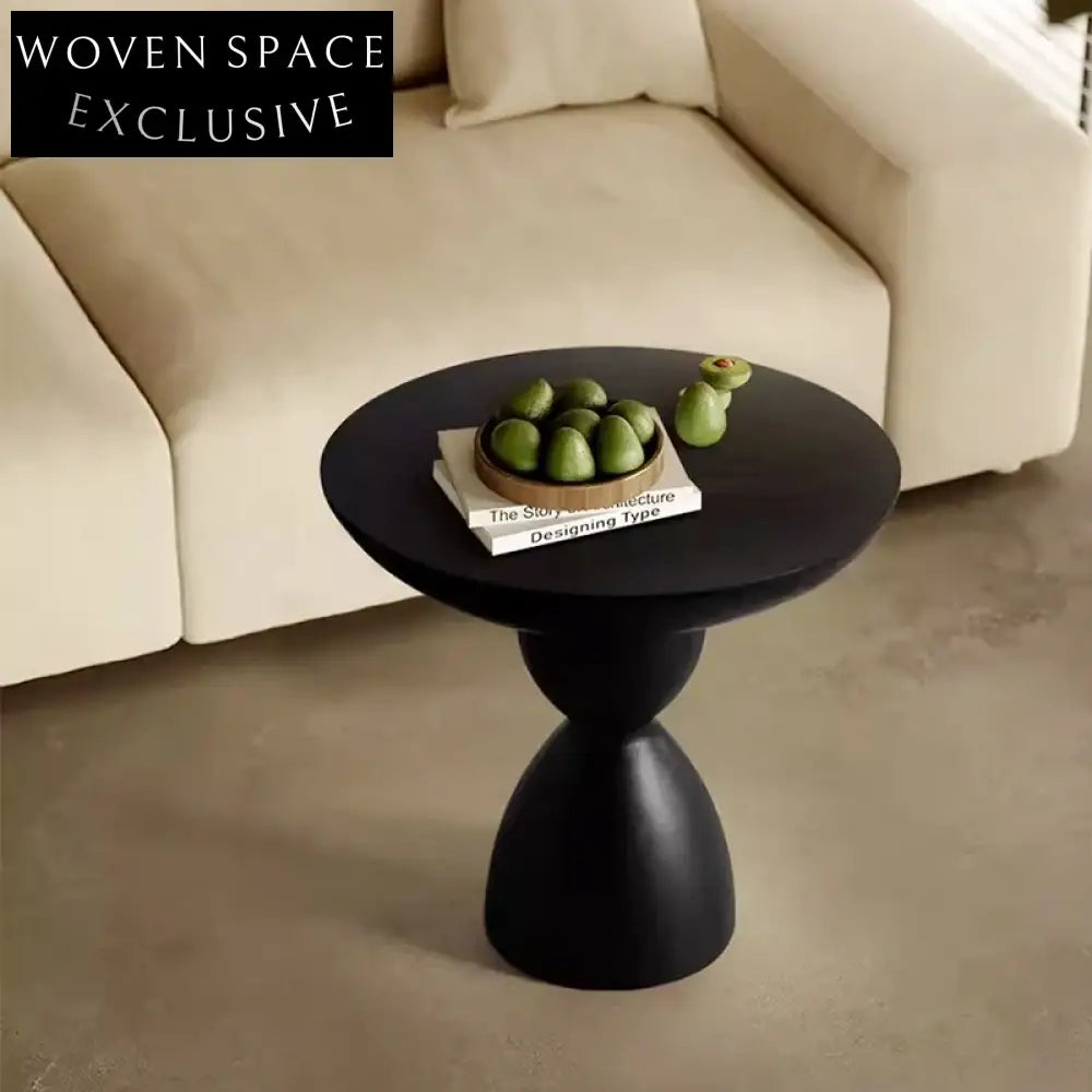 Elegant Round Solid Wood Coffee Table, Stable Base, Modern Living Room