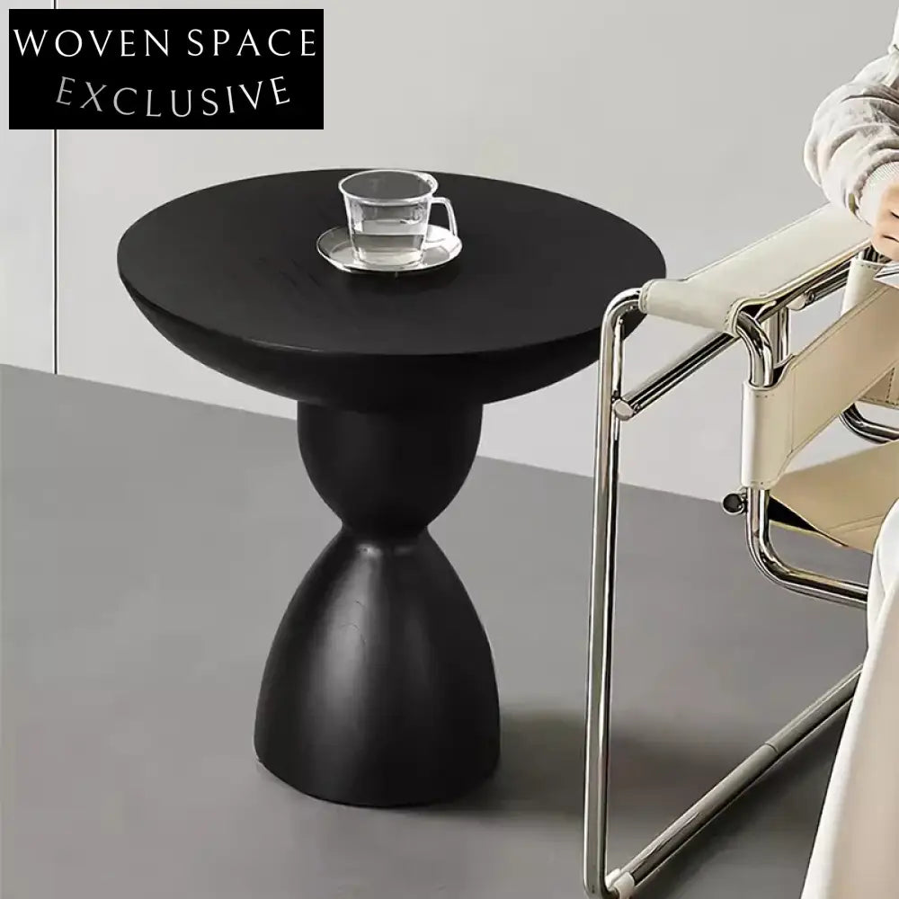 Elegant Round Solid Wood Coffee Table, Stable Base, Modern Living Room