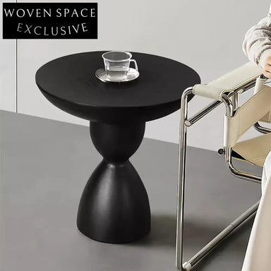 Elegant Round Solid Wood Coffee Table, Stable Base, Modern Living Room