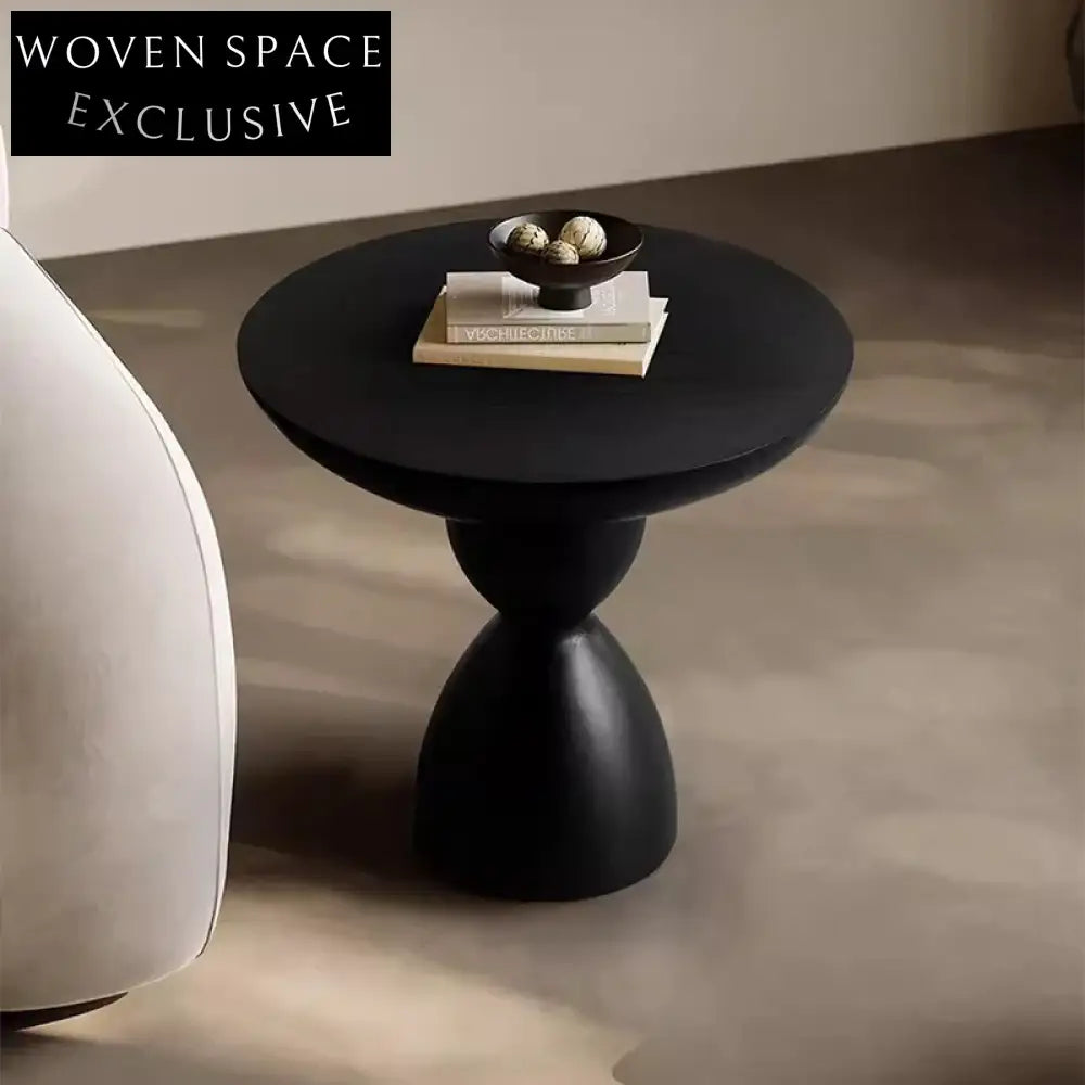 Elegant Round Solid Wood Coffee Table, Stable Base, Modern Living Room