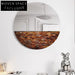 Elegant Round Stainless Steel Metal Wall Art Decor for Modern Home Living Room