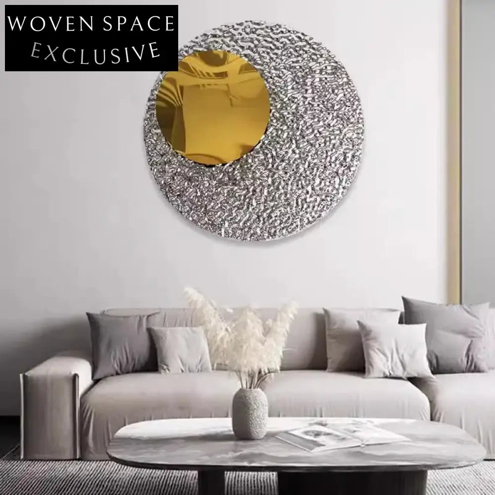 Elegant Round Stainless Steel Mirror Wall Art Decor for Modern Homes